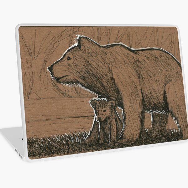 Bear and Cub Laptop Skin
