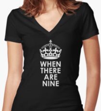 When There Are Nine - Ruth Bader Ginsburg Women's Fitted V-Neck T-Shirt