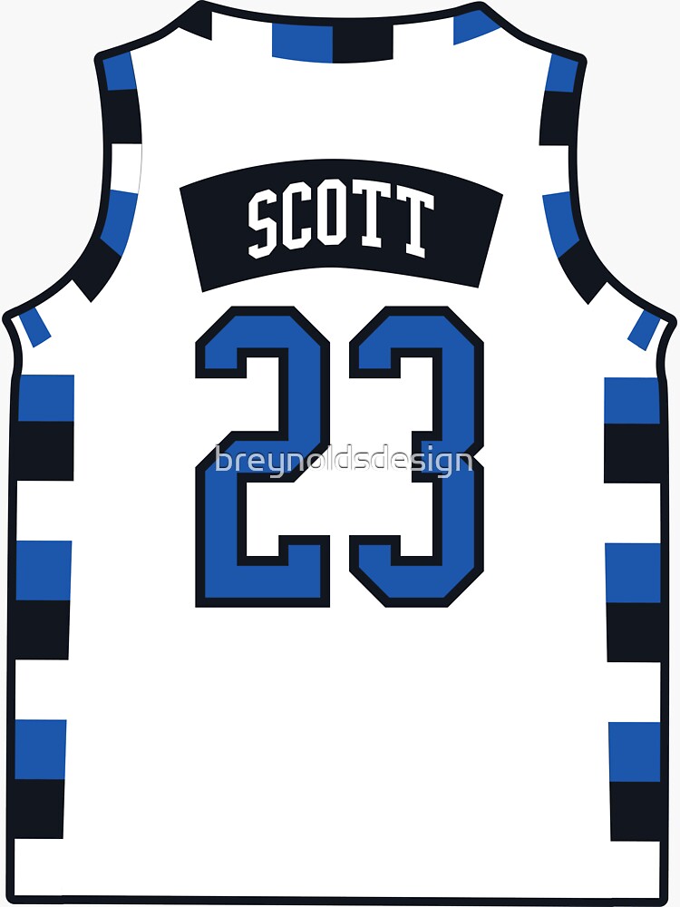 Nathan Scott Basketball Jersey Sticker for Sale by breynoldsdesign