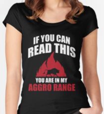 If you can read this you are in my aggro range Women's Fitted Scoop T-Shirt