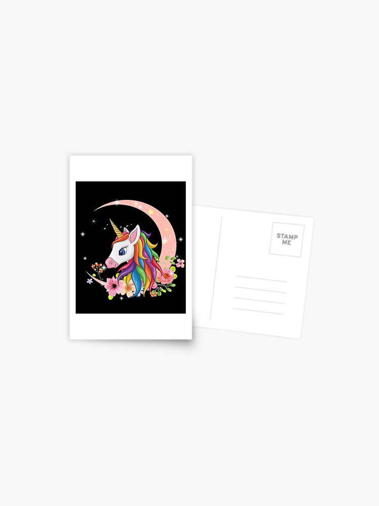 Floral Rainbow Hair Unicorn Face Floral Rainbow Hair Unicorn Face