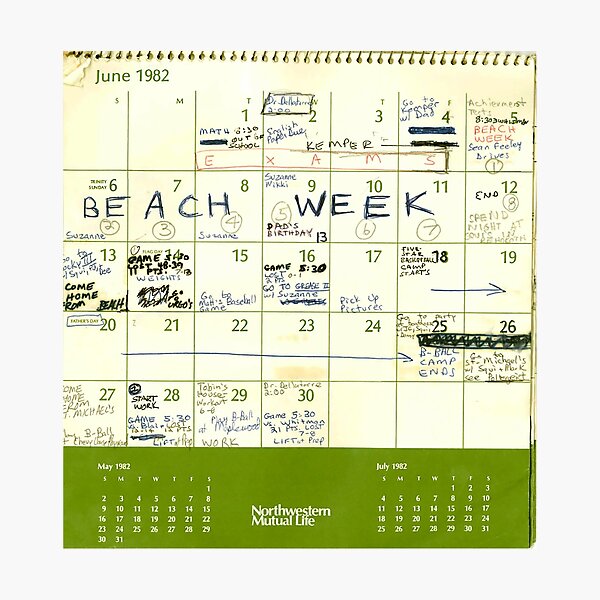 Brett Kavanaugh BEACH WEEK Calender Photographic Print