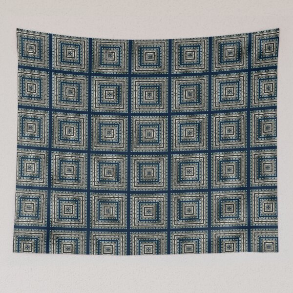 Item preview, Tribal square on indigo designed and sold by Creative by Design.
