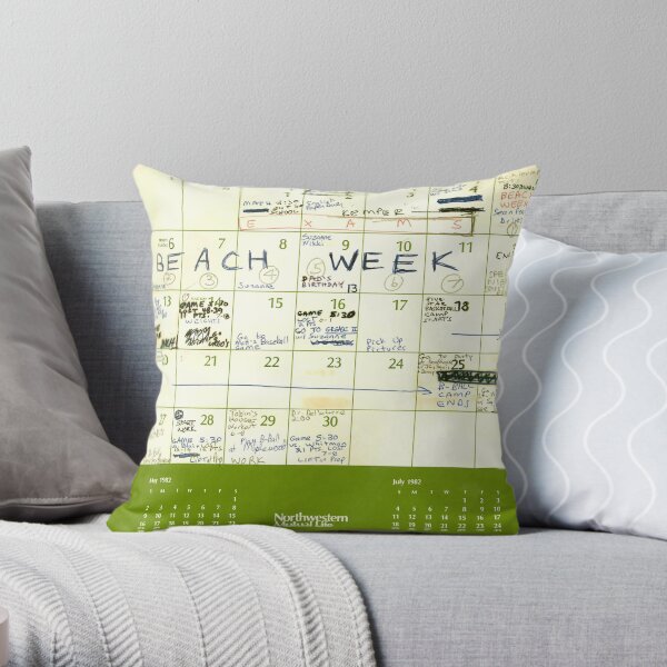 Brett Kavanaugh BEACH WEEK Calender Throw Pillow