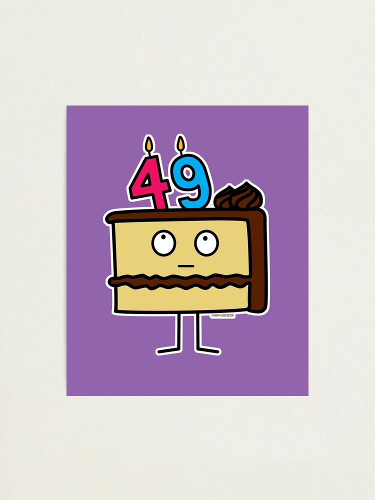 Impression Photo 49eme Gateau D Anniversaire Avec Des Bougies Dessert 49 Par Berenicelimon Redbubble