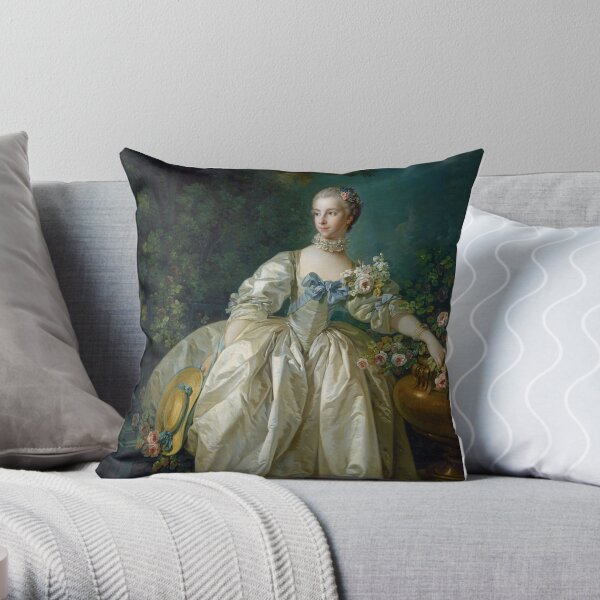 Madame Bergeret - Francois Boucher Throw Pillow