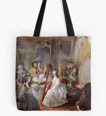 Bolsa de tela María Antonieta tocando el arpa en la corte francesa - Jean-Baptiste André Gautier-Dagoty