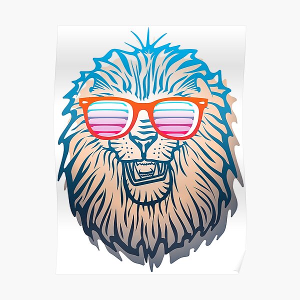 Lowe Logo Gesicht In Der Sonnenbrille Kuhler Lowe Tier Wild Natur Poster Von Stonedbob Redbubble