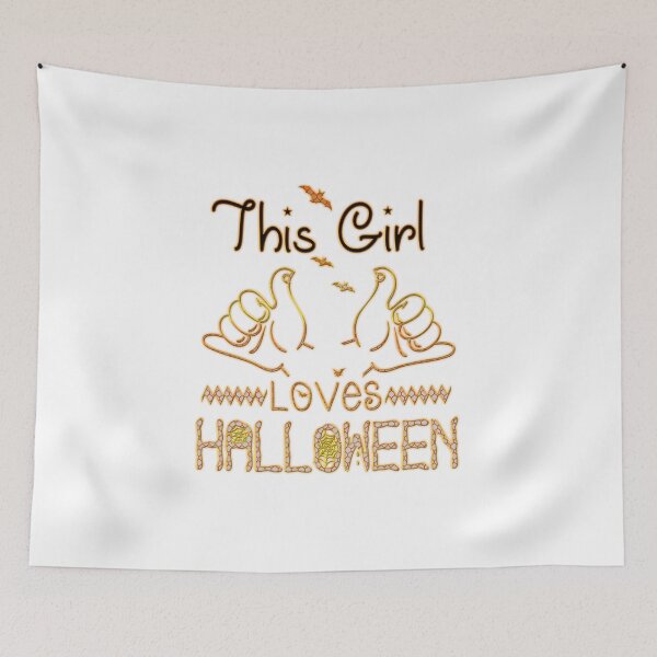 Item preview, This Girl Loves Halloween - Gold designed and sold by Ding-One.