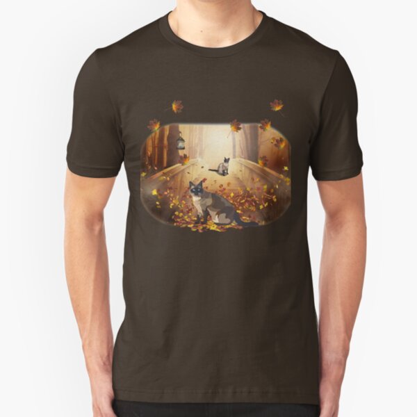 Siamese cats on the bridge Slim Fit T-Shirt