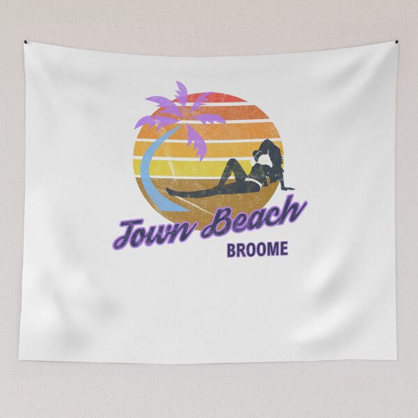 Item preview, Town Beach Broome Western Australia Retro Surf T-Shirt designed and sold by lukeyr1.