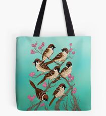 Sakura Sparrows Tote Bag
