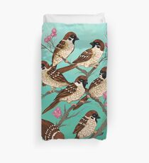 Sakura Sparrows Duvet Cover