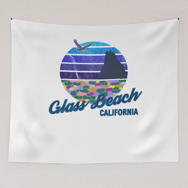 Item preview, Glass Beach Fort Bragg California Beach Retro Surf T-Shirt designed and sold by lukeyr1.