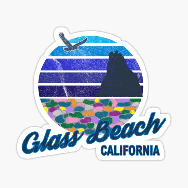 Artikel-Vorschau von Glas Strand Fort Bragg Kalifornien Strand Retro Surf T-Shirt, designt und verkauft von lukeyr1.