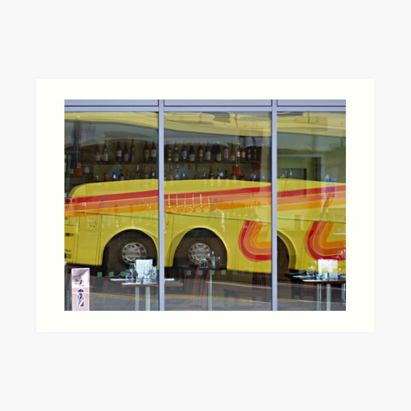 Triple-Pane Bus And Bar Art Print