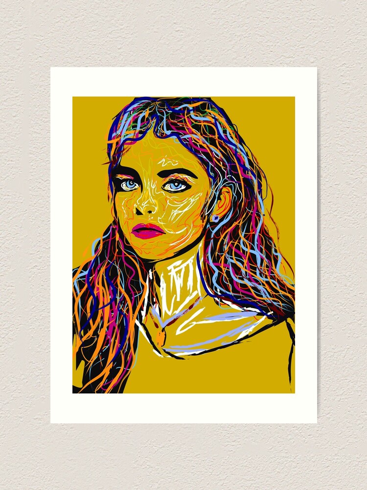 "Yellow Abstract woman art" Art Print for Sale by NoraMohammed Redbubble