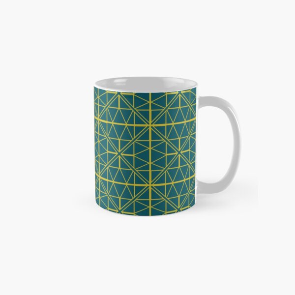 Green Triangle Pattern Classic Mug