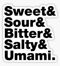 Five Basic Tastes (Sweet & Sour & Bitter & Salty & Umami.) Sticker