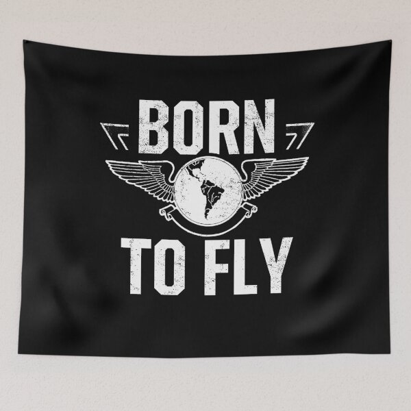 Item preview, Born to fly pilot saying pilot gift designed and sold by dtino.