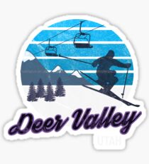Deer Valley Park City Utah USA Ski Resort Snowboarding Winter Skiing Wear T-Shirts Hoodies Sweaters and Jumpers Sticker