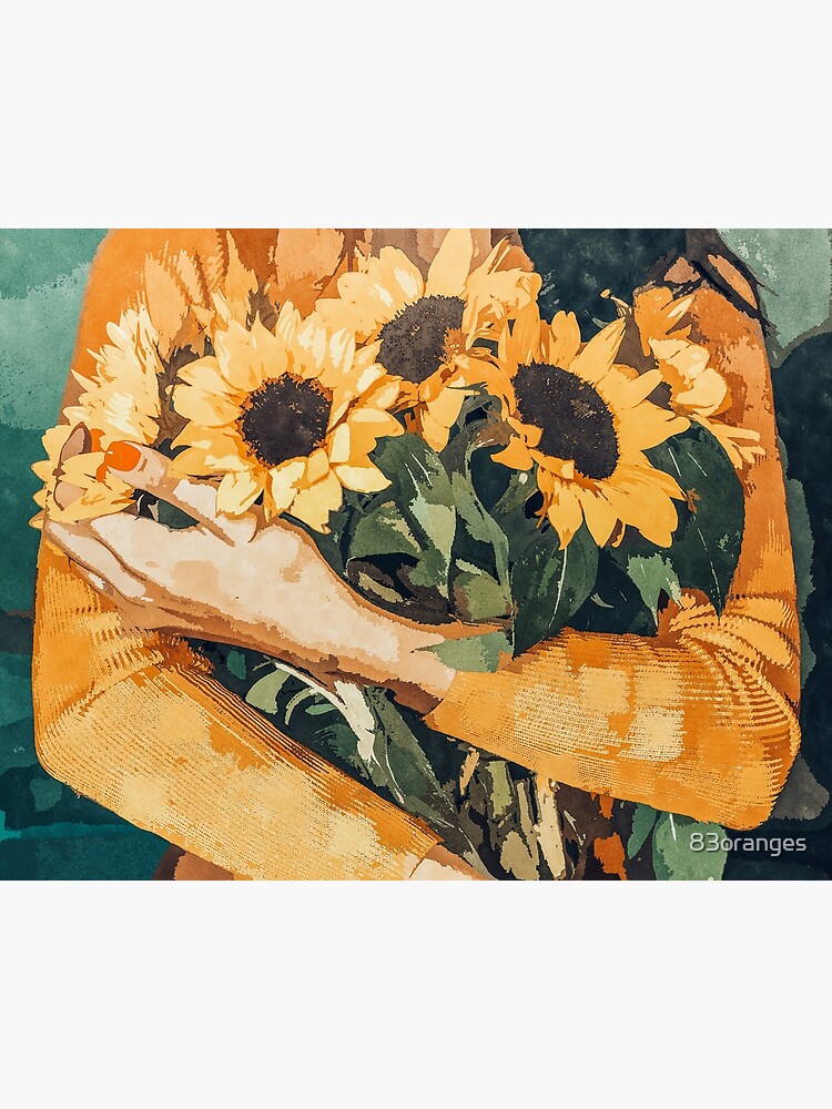 Holding Sunflowers by 83oranges
