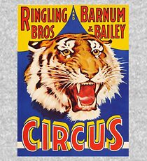 TIGER, Growl, Circus Poster, Ringling Bros, Circus, Animal, Vintage. Kids Pullover Hoodie