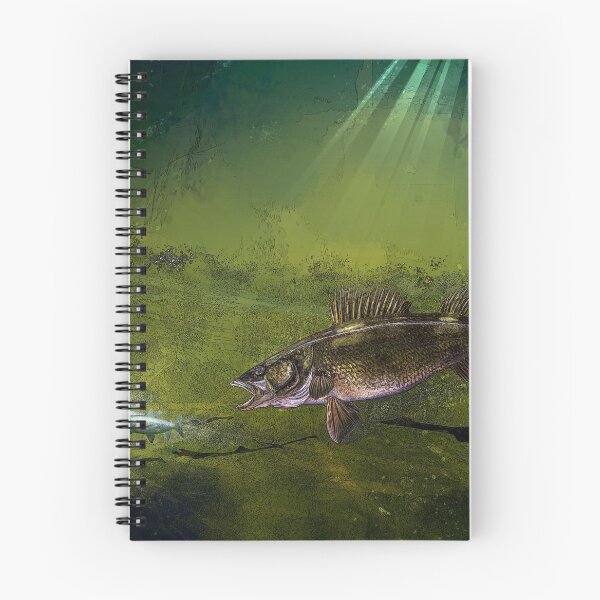 Item preview, Walleye, the Chase, Fishing Art designed and sold by fishweardesigns.
