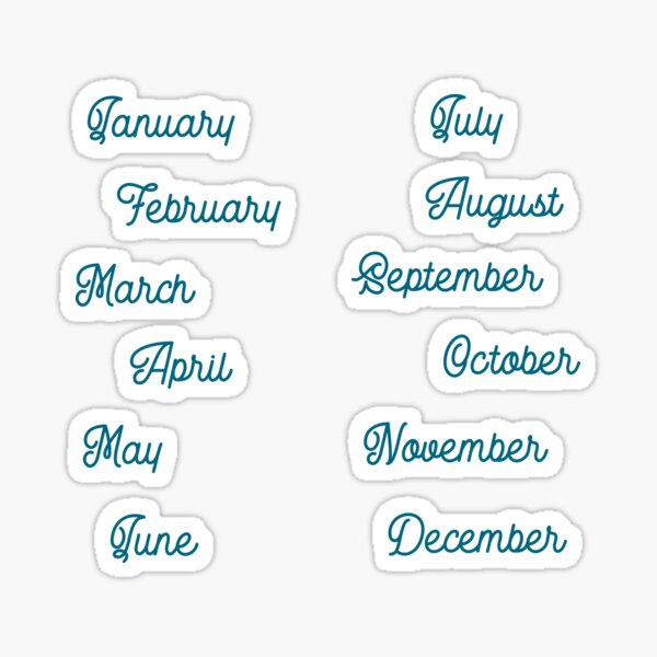Monthly planner stickers Sticker