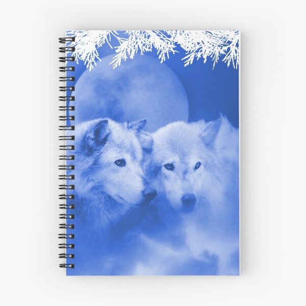 Item preview, Soul Mate, Beautiful Wolf Pair with Moon and Branches designed and sold by Stephanie Laird.