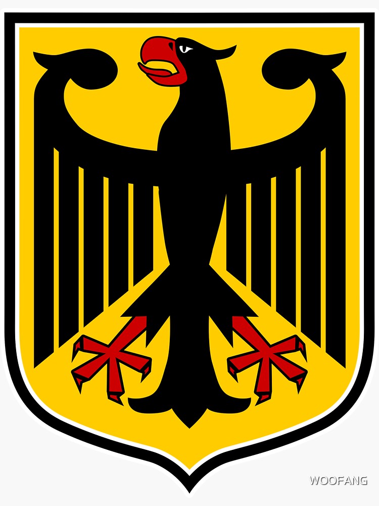 "FLAGS AND DEVICES OF THE WORLD GERMAN EAGLE COAT OF ARMS" Sticker