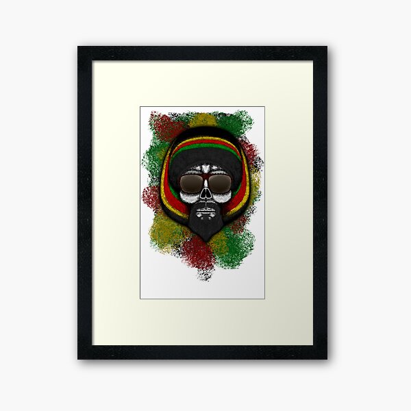 Errorface Skull Icons - Lion Framed Art Print