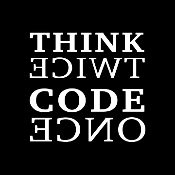 Artwork thumbnail, Think twice Code once by KeepOnCoding