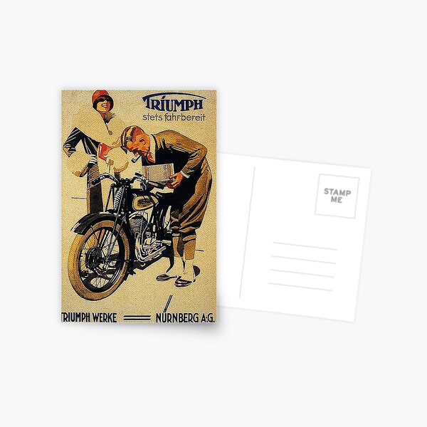 Triumph Motorcycles, Nuremberg...vintage ad Postcard