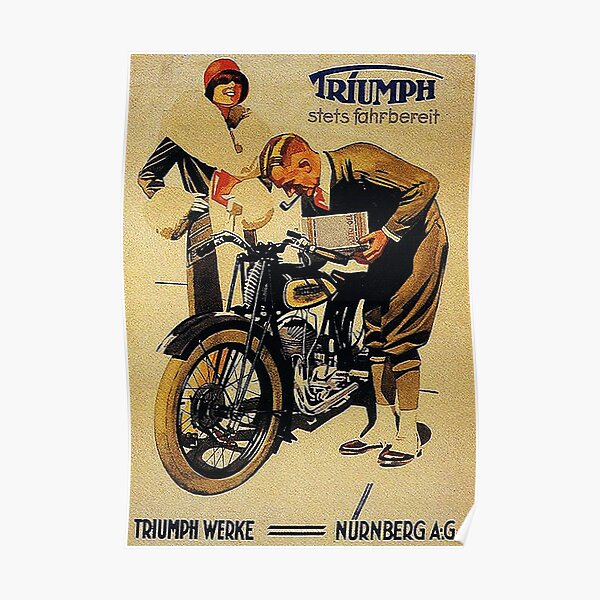 Triumph Motorcycles, Nuremberg ... annonce ancienne Poster