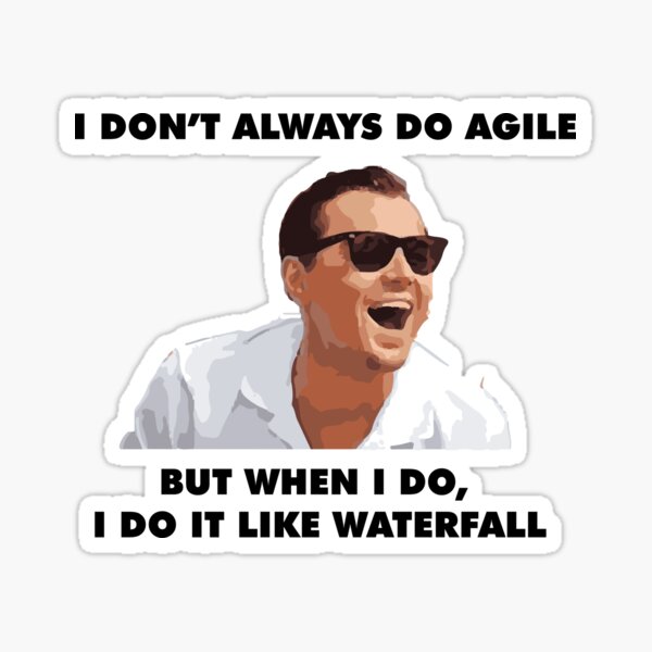 Artikel-Vorschau von Ich arbeite nicht immer agil, aber wenn, dann wie bei Waterfall, designt und verkauft von thingshappens.