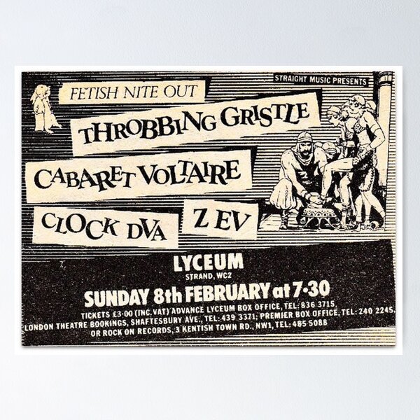 Item preview, Throbbing Gristle Show Flyer designed and sold by rcmarble.