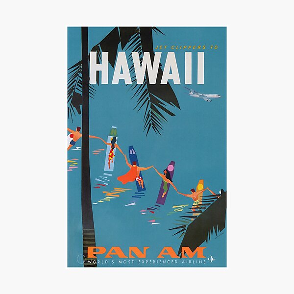Item preview, Hawaii Vintage Travel Poster designed and sold by vintagevivian.