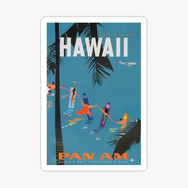 Item preview, Hawaii Vintage Travel Poster designed and sold by vintagevivian.