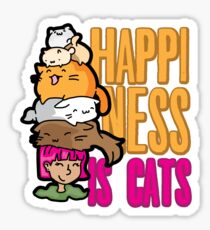 Cats Cat Lover Happiness Cat Life Sticker