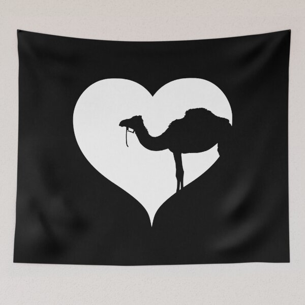 Item preview, Heart camel dromedary designed and sold by RetroFuchs.