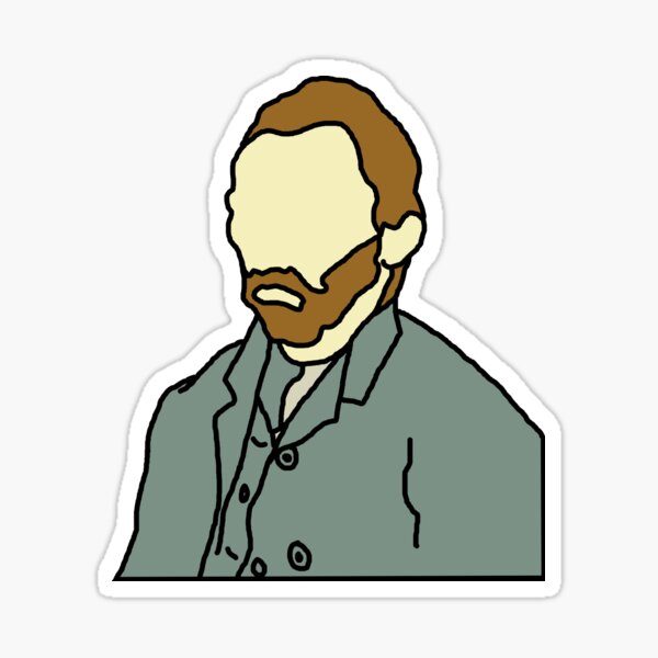 Van Gogh Illustration Sticker