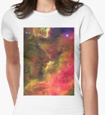 #nebula #space #star #universe #sky #astronomy #cosmos #galaxy #texture #cloud #abstract #night #science #sciencefiction #fantasy #alien #supernova #mystical #dream #wallpaper #astral #mystery Women's Fitted T-Shirt