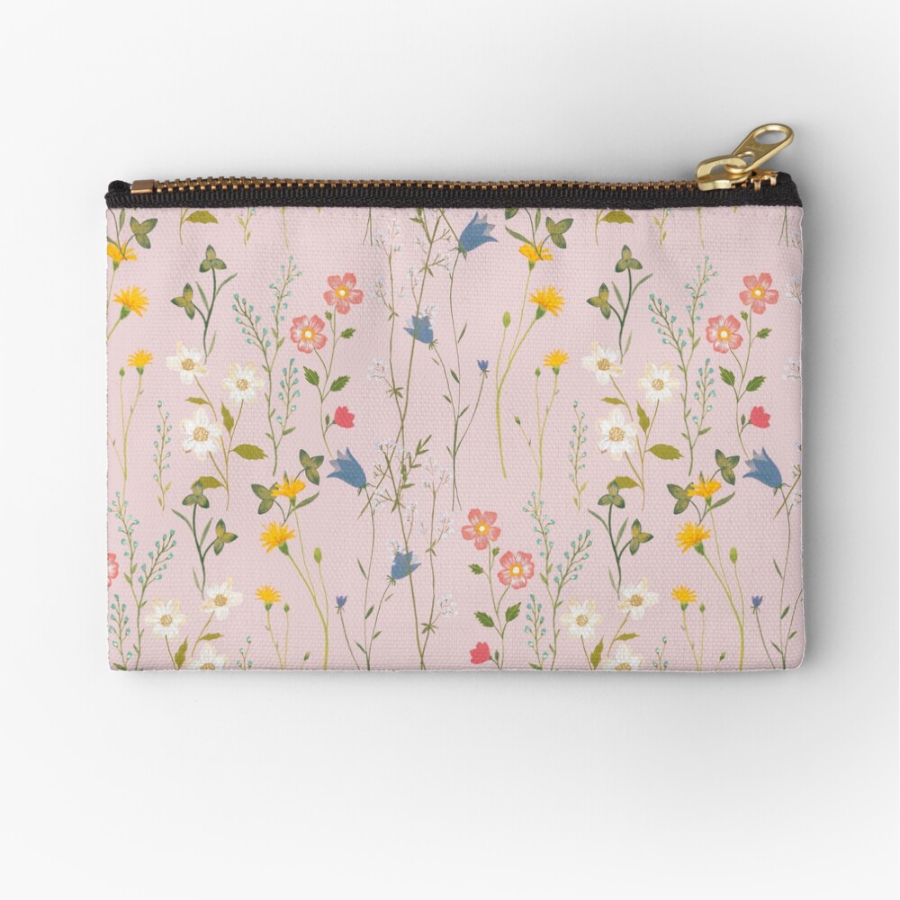 Dreamy Floral Pattern Zipper Pouch