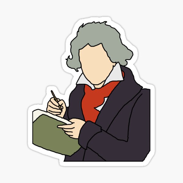 Beethoven Illustration Sticker