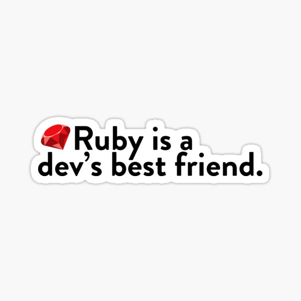 Item preview, Ruby is a Dev's Best Friend designed and sold by ienjoydogs.