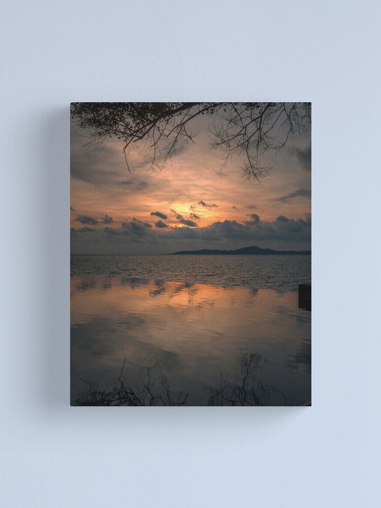 Thumbnail 1 of 3, Canvas Print, Sunset on the Gulf of Thailand designed and sold by darren-j-mcleod.