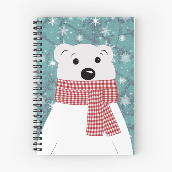 Item preview, Christmas polar bear on blue. designed and sold by marinaklykva.