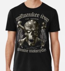 Milwaukee iron motorcycles skull Motorrad Premium T-Shirt