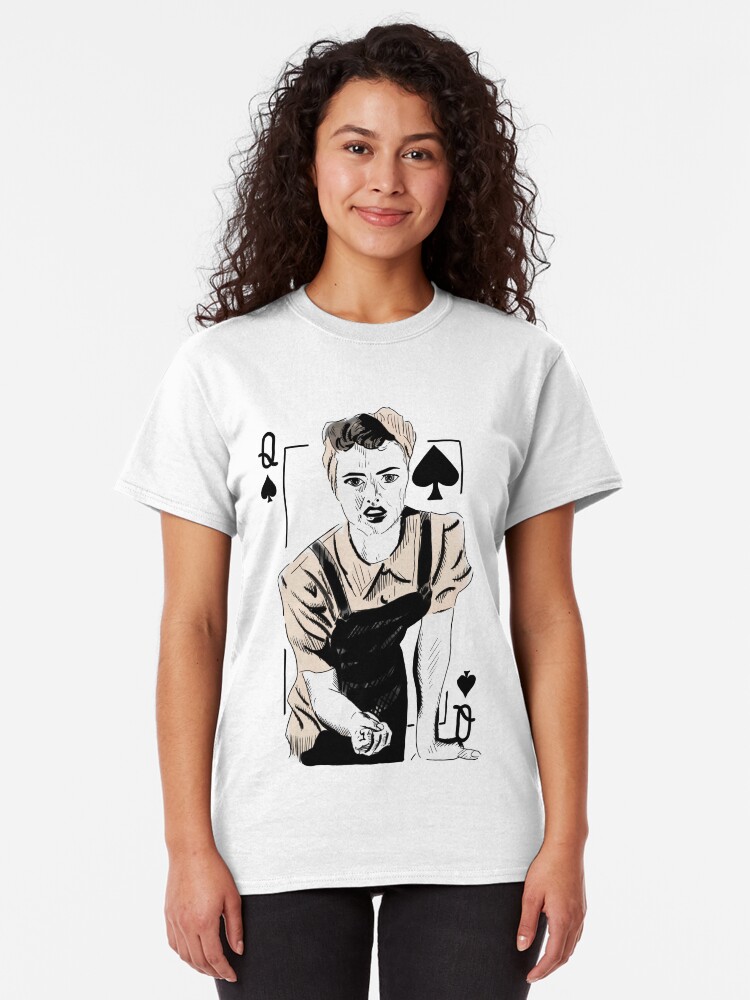 Alternate view of Wartime Land Girl Queen of Spades Classic T-Shirt